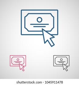 Diploma icon; certificate icon vector