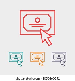 Diploma icon; certificate icon vector