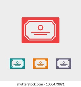 Diploma icon; certificate icon vector