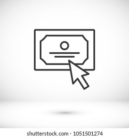 Diploma icon; certificate icon vector