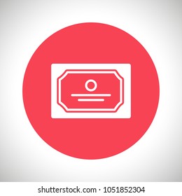 Diploma icon; certificate icon vector