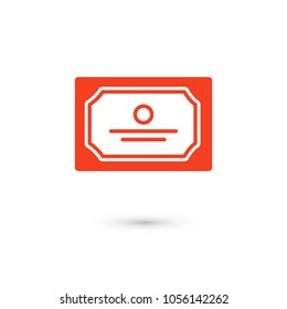 Diploma icon; certificate icon vector