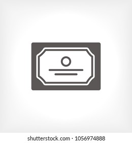 Diploma icon; certificate icon vector