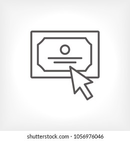 Diploma icon; certificate icon vector