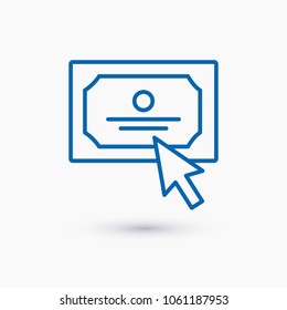 Diploma icon; certificate icon vector