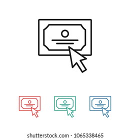 Diploma icon; certificate icon vector