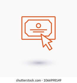 Diploma icon; certificate icon vector