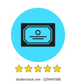 Diploma icon; certificate icon vector