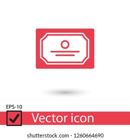 Diploma icon; certificate icon vector