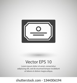 Diploma icon; certificate icon vector