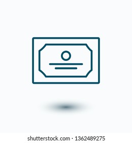 Diploma icon; certificate icon vector