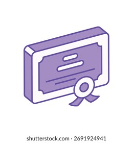 Icono de diploma Ilustración vectorial limpia y moderna