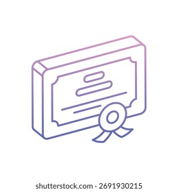 Icono de diploma Ilustración vectorial limpia y moderna