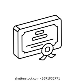 Icono de diploma Ilustración vectorial limpia y moderna