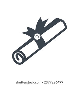 Diploma icon concept design stock illustration