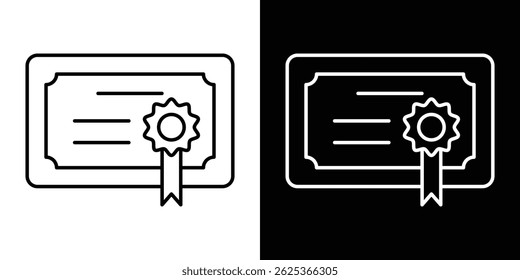 Diploma icon concept stroke on white background