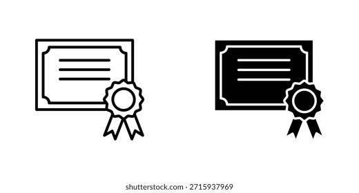 Coleção de design de ícone do Diploma. Sinal e símbolo vetorial para designs de interface do usuário