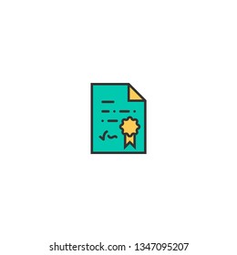 Diploma icon design. Essential icon vector illustration