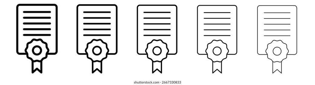 Diseño de ícono de diploma, logotipo, App, interfaz de usuario. Ilustración vectorial, EPS