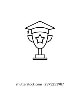 diploma icono educación logro trofeo vector 