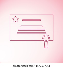 Diploma icon flat