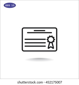  Diploma icon flat.