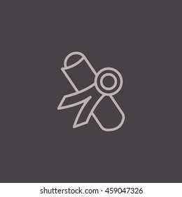  Diploma icon flat.