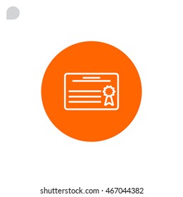  Diploma icon flat.