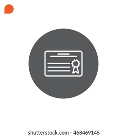  Diploma icon flat.