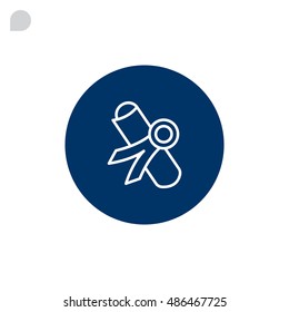  Diploma icon flat.