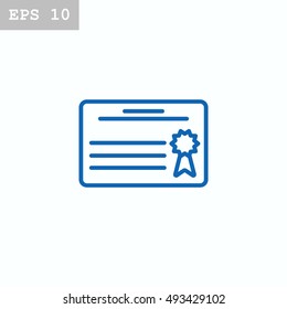  Diploma icon flat.