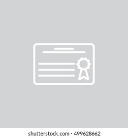  Diploma icon flat.