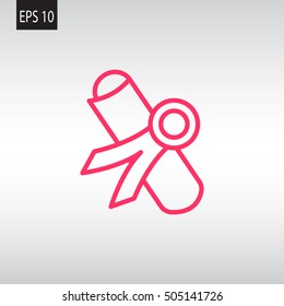  Diploma icon flat.