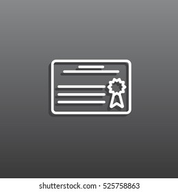  Diploma icon flat.