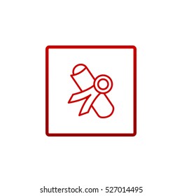  Diploma icon flat.