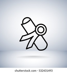  Diploma icon flat.