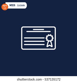  Diploma icon flat.