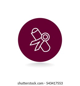  Diploma icon flat.