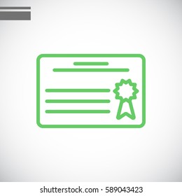  Diploma icon flat.