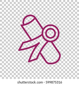 Diploma icon flat.