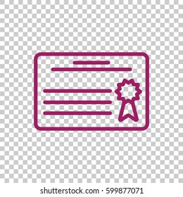  Diploma icon flat.