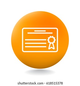  Diploma icon flat.
