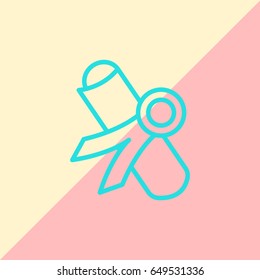  Diploma icon flat.