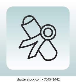  Diploma icon flat.
