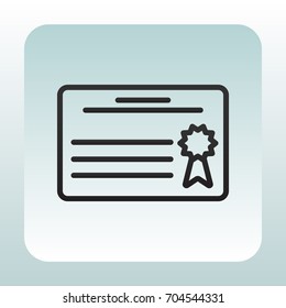  Diploma icon flat.