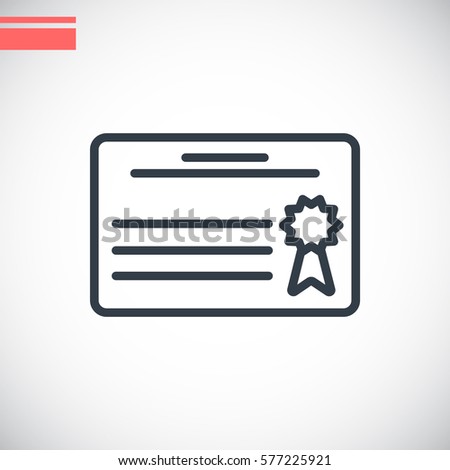  Diploma icon flat.