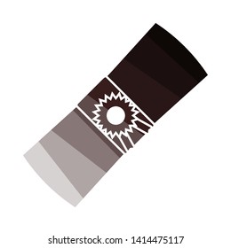 Diploma Icon. Flat Color Ladder Design. Vector Illustration.