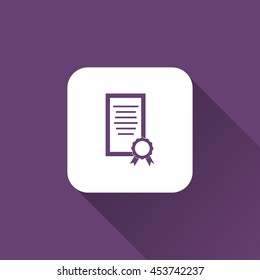 diploma icon. flat design