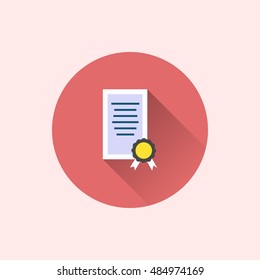 diploma icon. flat style