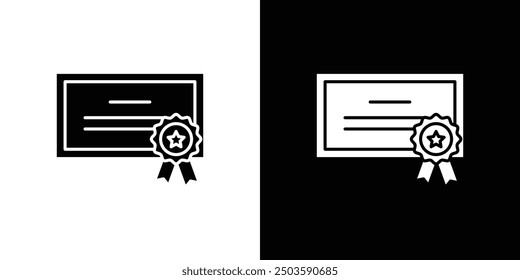 Diploma icon Flat vector set outline